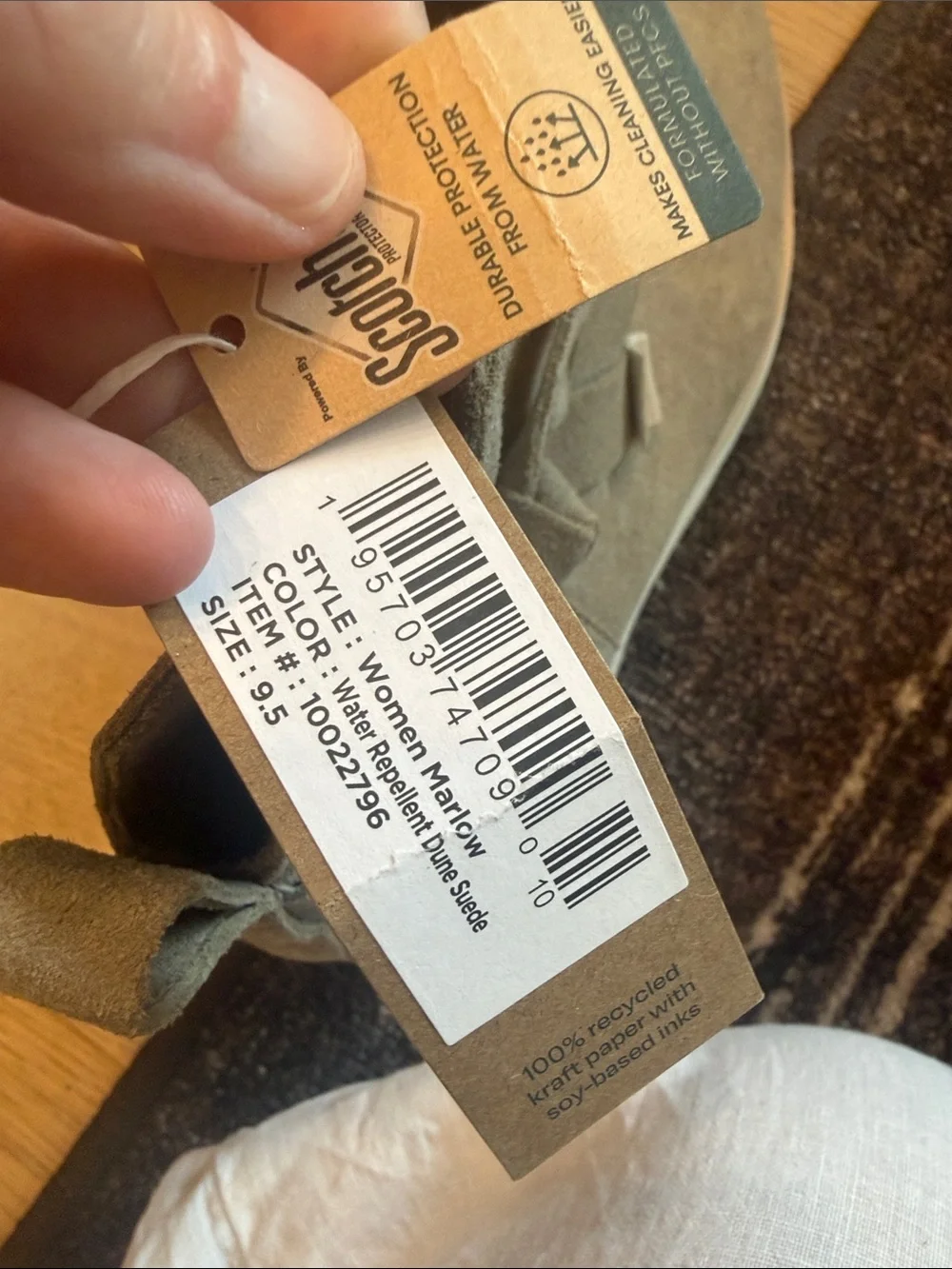 NWT TOMS Marlow Dune Suede Wedge Ankle Booties with Side Zip 9.5 - Picture 10 of 14
